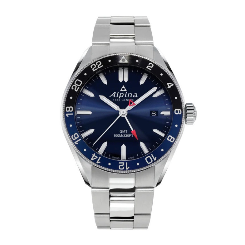 ALPINA ALPINER QUARTZ GMT NAVY BLUE AL-247NB4E6B