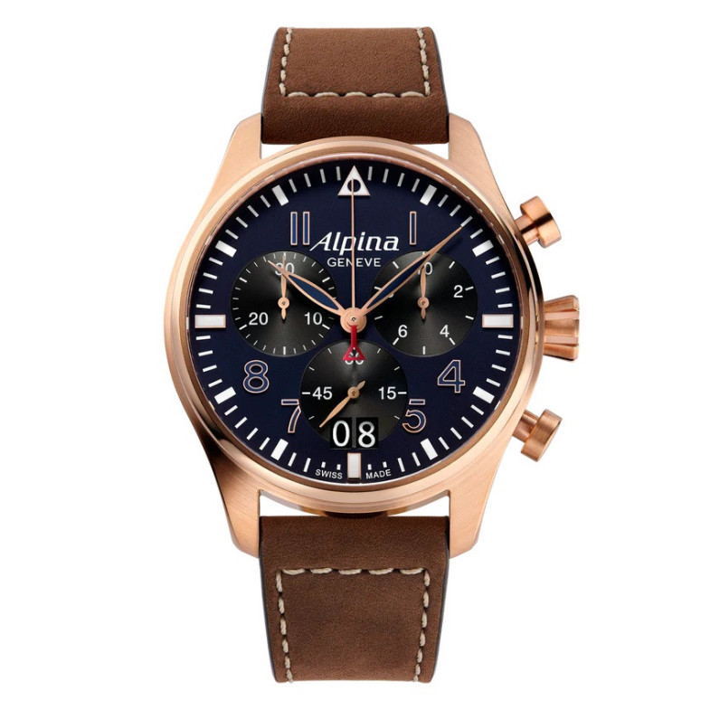 ALPINA STARTIMER PILOT QUARTZ CHRONOGRAPH BIG DATE AL-372NB4S4