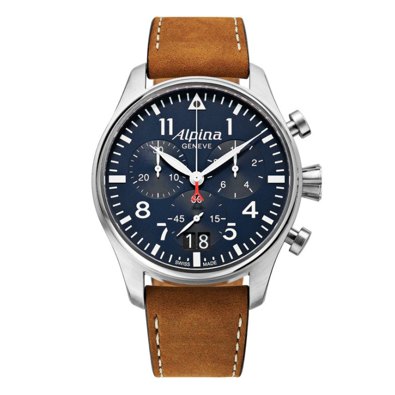 ALPINA STARTIMER PILOT QUARTZ CHRONOGRAPH BIG DATE AL-372N4S6