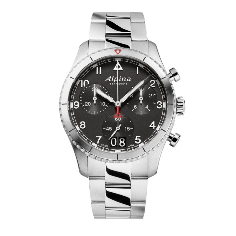 ALPINA STARTIMER PILOT QUARTZ CHRONOGRAPH BIG DATE 41mm AL-372BW4S26B