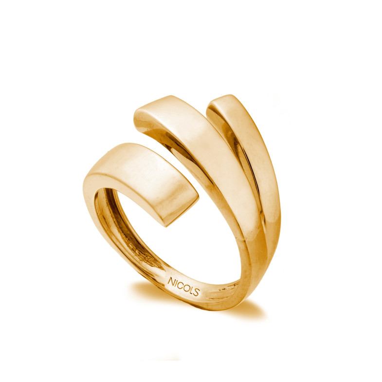Yellow Gold SQUARE TRIBAND Ring 35010062510