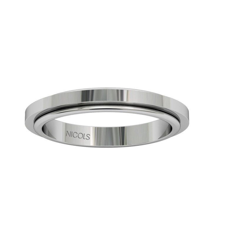 Wedding Ring Rotating LILIT White Gold