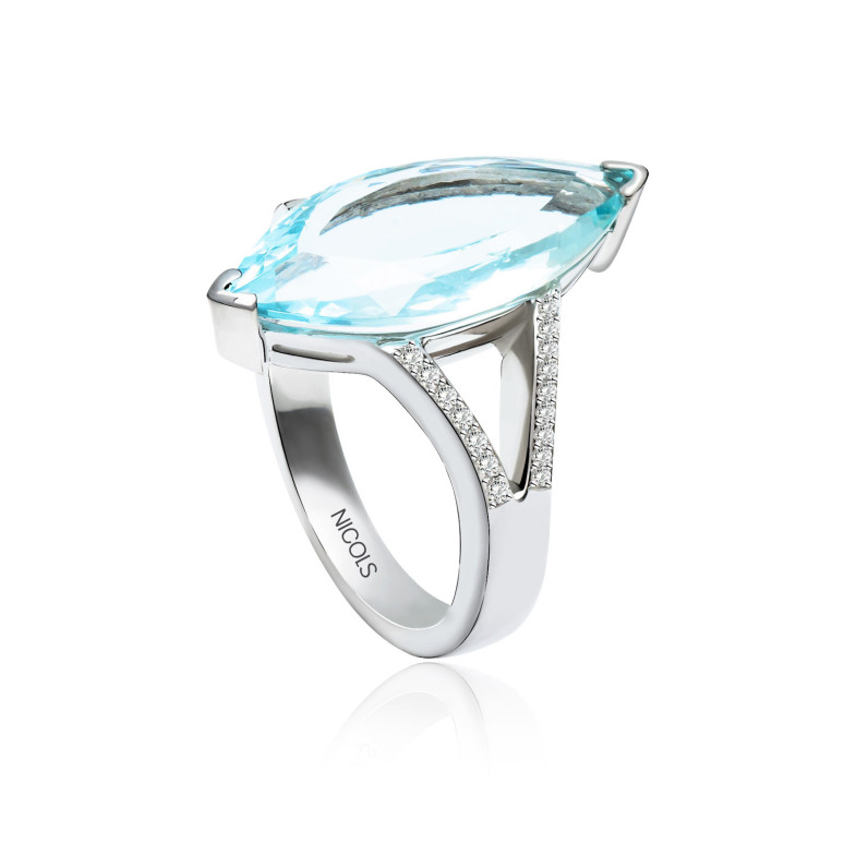 Aquamarine ring 99927860013 MARQUISE
