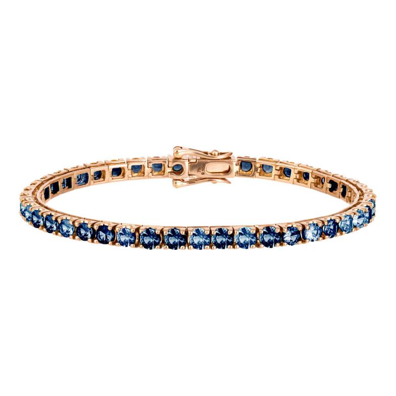 Bracelet saphir bleu clair 9.50ct Rose Gold RAINBOW 26910278436