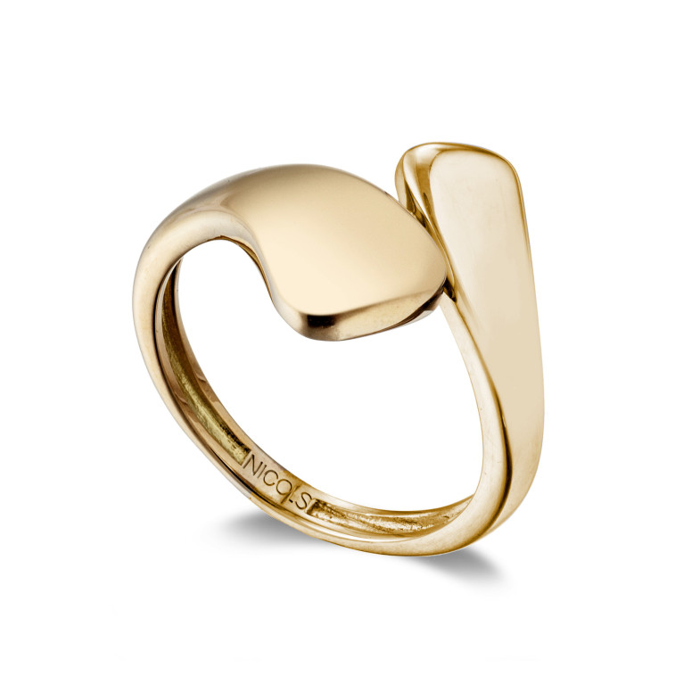 Oro Anello Eleganza Tu e io Concava 35010032010