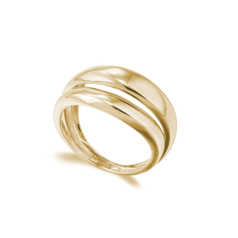 Anello in oro Minimalist Doppia onda 35010015010
