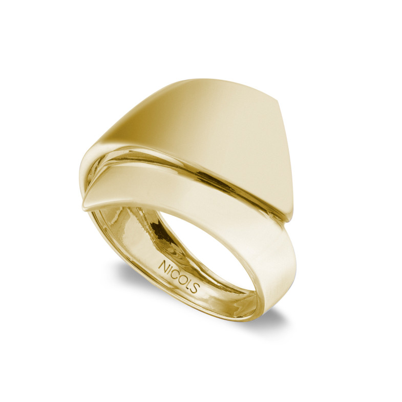 Gold Ring Elegance Double Band Flat Peaks 35010030010