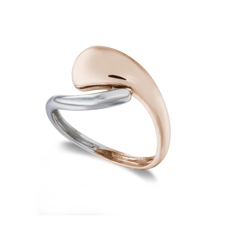 Anel de ouro banda minimalista Tu e Yo Bicolor 35010035210