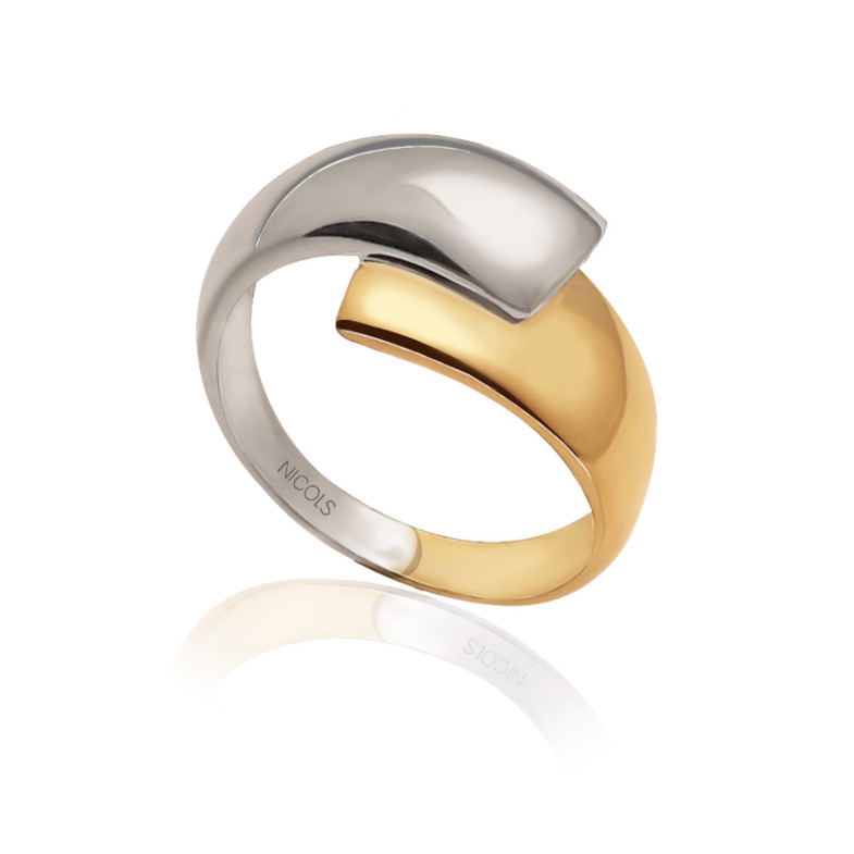 Anello in oro Elegancia Tu y Yo Plana Bicolor 35010036010