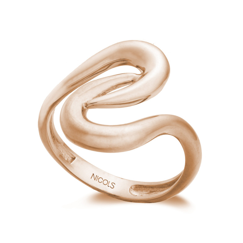 Anel de Ouro BASIC GOLD LATIGO DUAS ONDAS CRUZADAS 35010102810