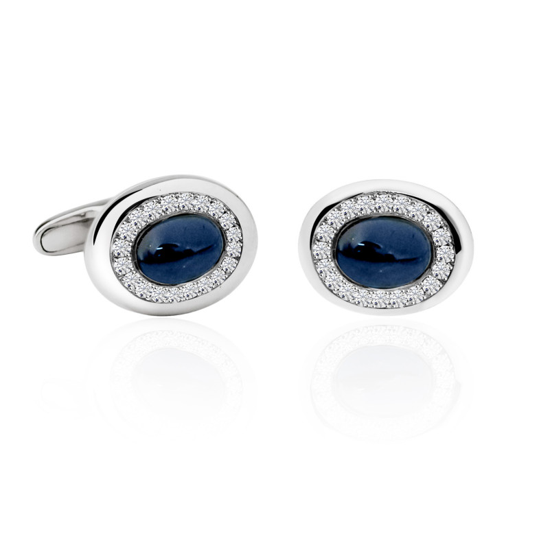 Gold and sapphire cufflinks 99926530181 GROOM