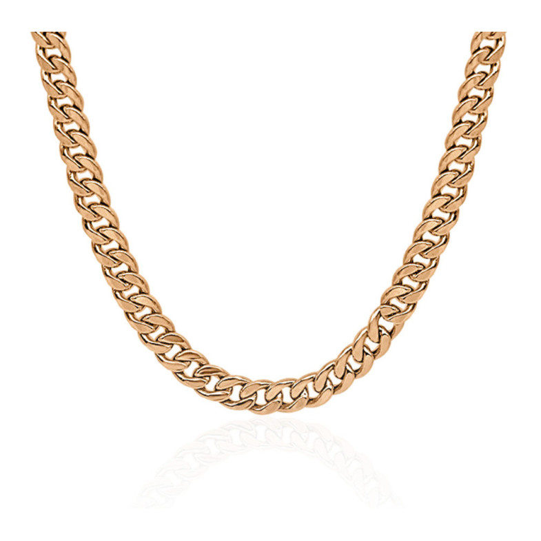 Cadena Cubana 40cm Oro Rosa Maciza 18kt 99933010049