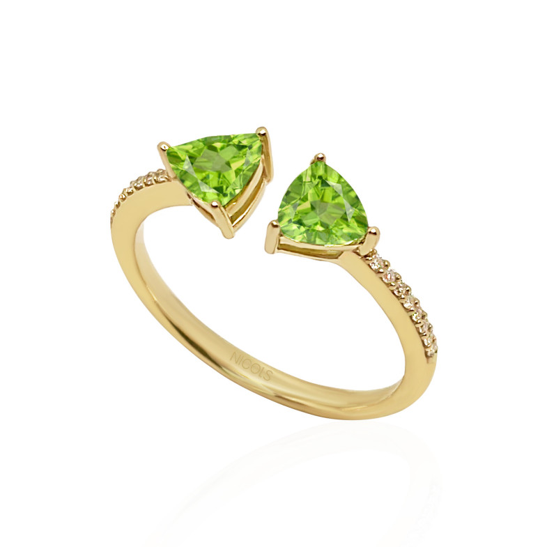 Bague diamant Peridote TRILLON 14711195611