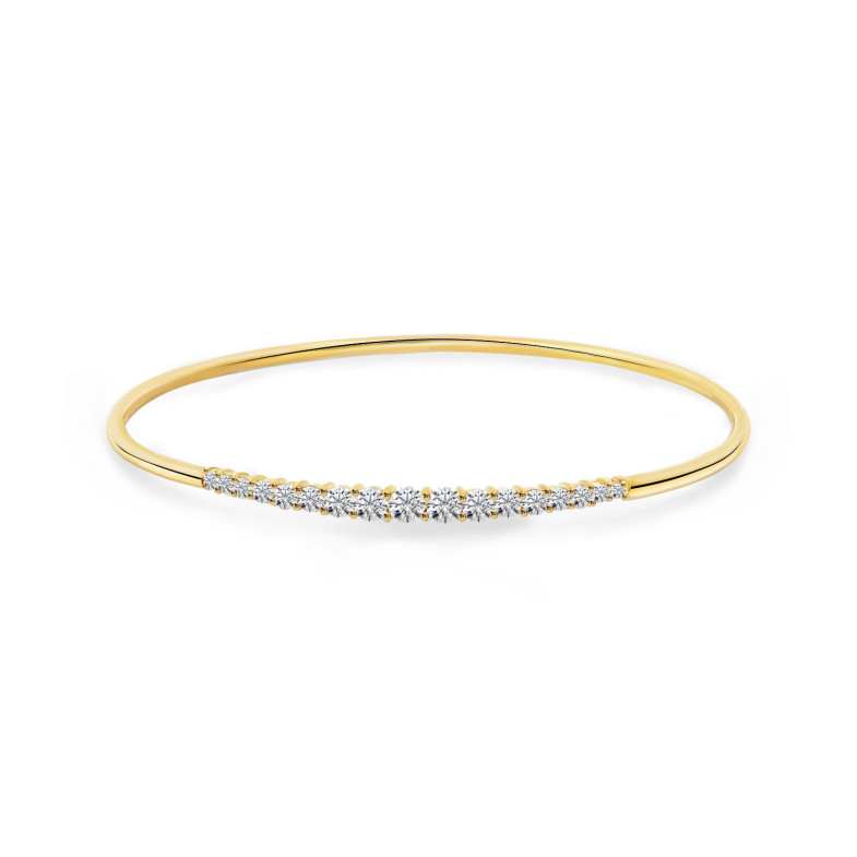 Bracelet Tube Round Gold Yellow 17 Diamonds Eloise 35010950131