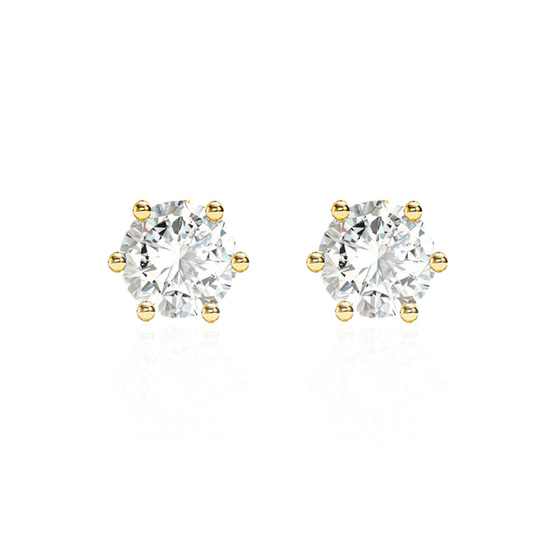Orecchini Geraldine con diamanti in oro giallo