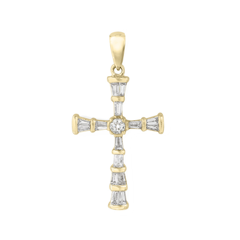 Cross Diamonds Yellow Gold Baguettes 0.43Ct 20110640153