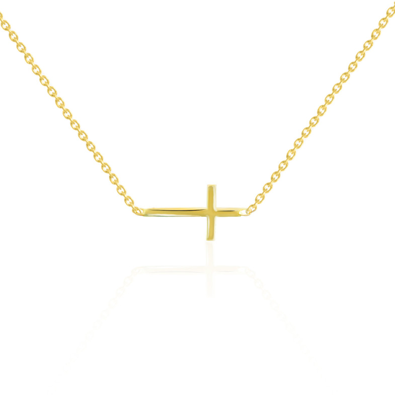 Collier de croix en or jaune 36810080040