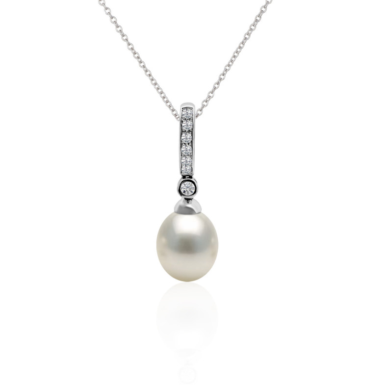 Pearl and Diamonds Bride Serenity Pendant 0.14 99928763041