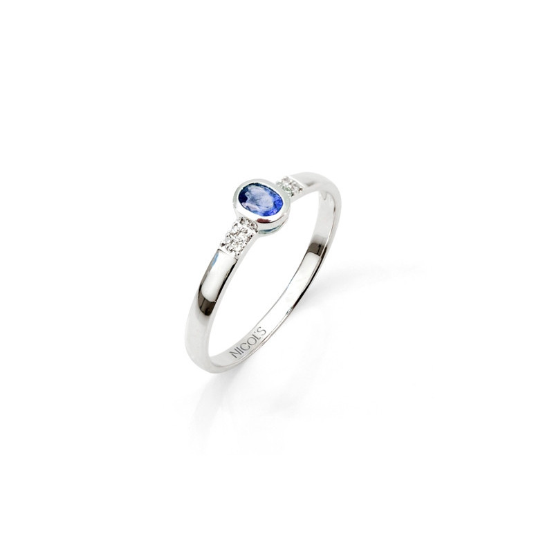 Bague saphir anniversaire couleur diamant 29210030213