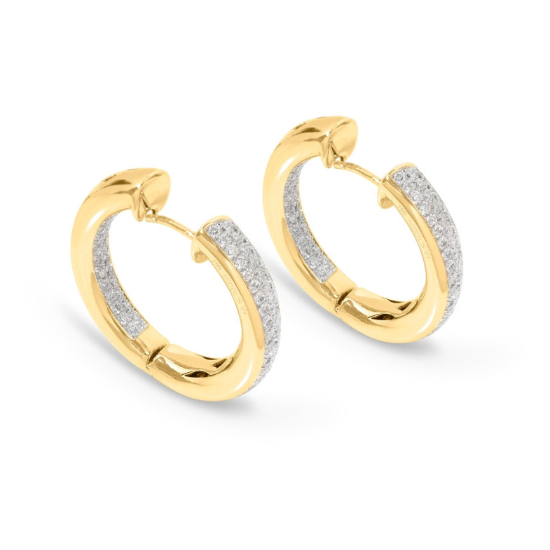 Boucles d'oreilles créoles classiques diamant 14710840121