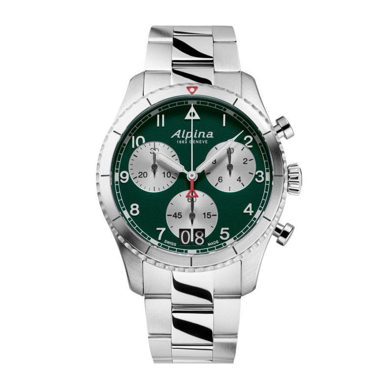 Alpina Startimer Pilot Quarz Chronograph Großes Datum 41Mm AL-372GRS4S26B