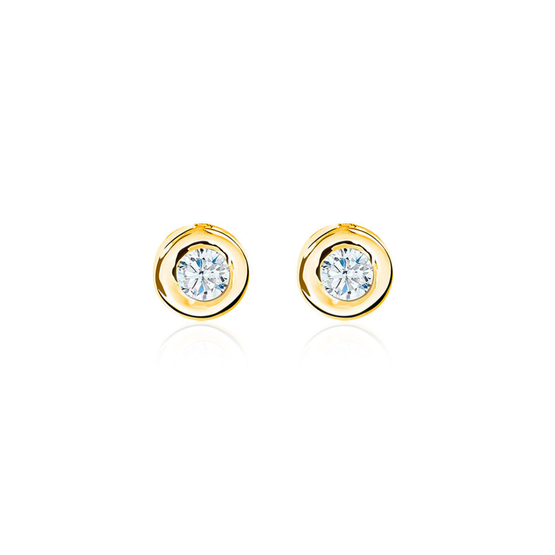 Boucles d'oreilles diamant Linda Yellow Gold