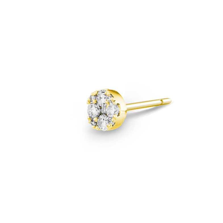 Boucles d'oreilles Diamant Piercing Gardenia 0.19 Dormilona Jaune or 14710980129