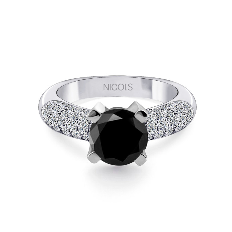 Madonna Black Power Black Diamond Ring 2.01Ct 99927574811