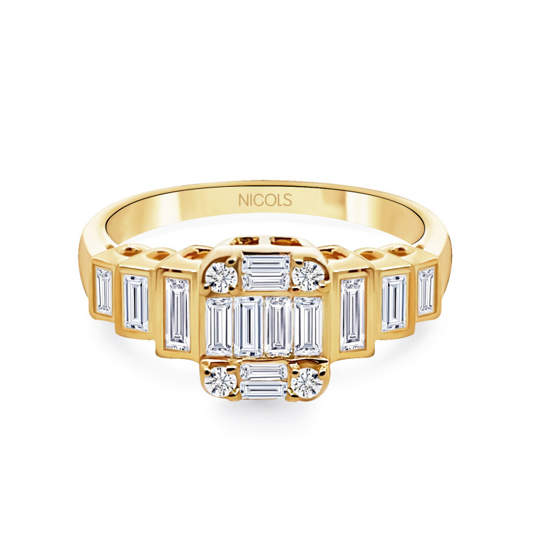 Diamant Anneau 0,90 Minerva or jaune 32810090015