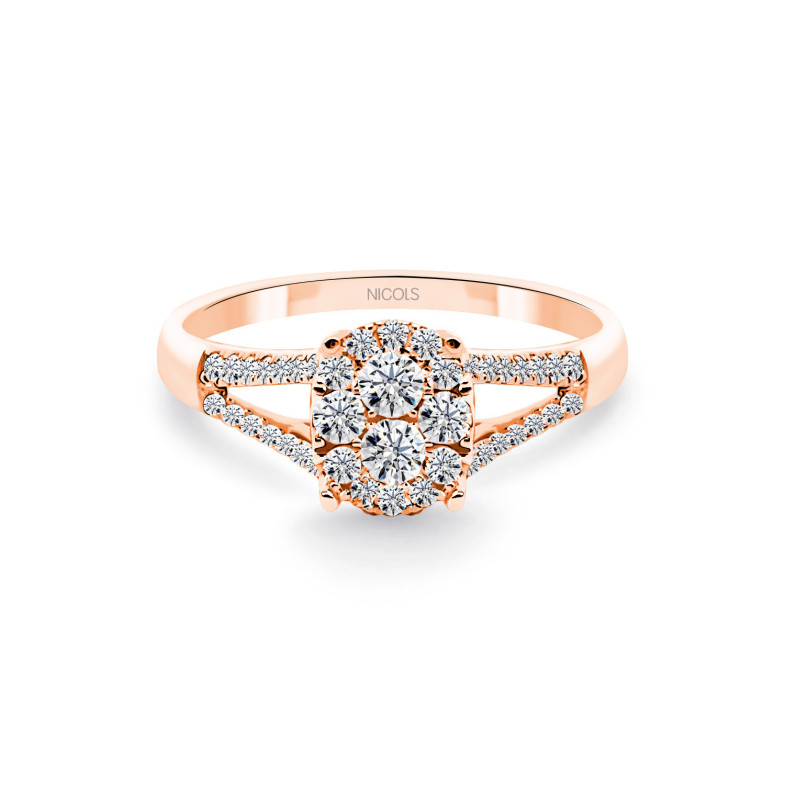 Olivia Oval Diamond Ring 0.55 Rose Gold 32810040019
