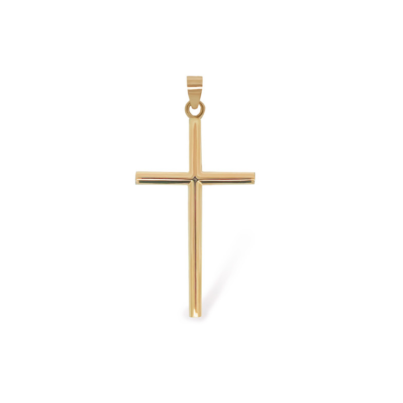 Rose Gold Cross Round Tube 30x18 36810021253