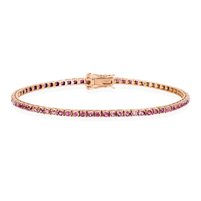 Bracciale Sapphire Rosa Sicuro 2.45ct Oro rosa RAINBOW 26910278038