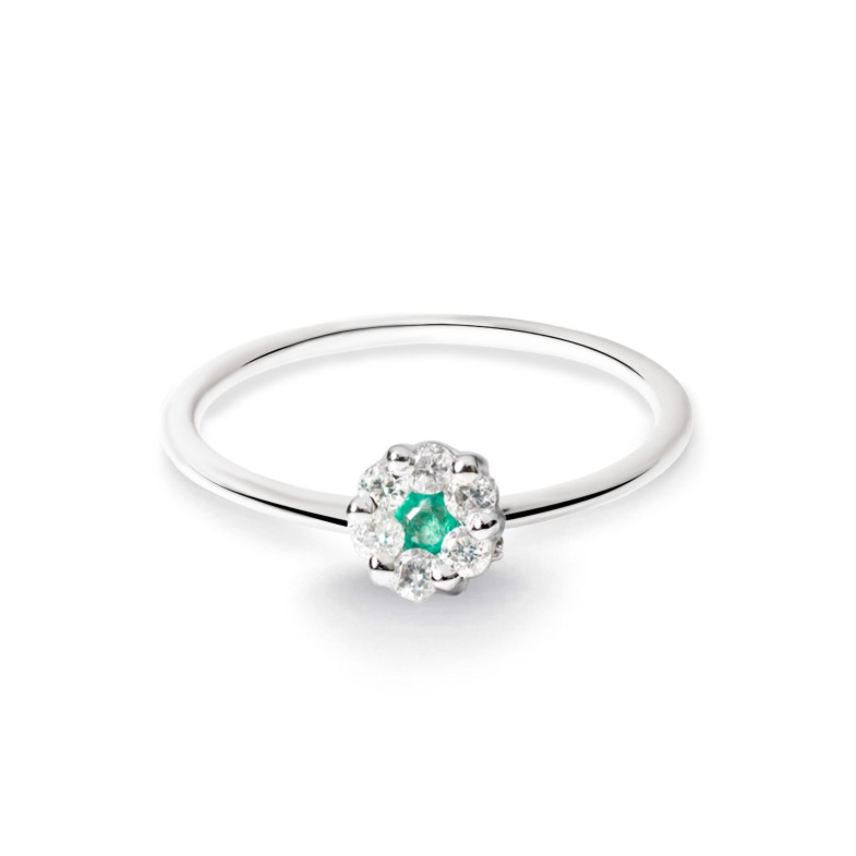 Diamant Ring et Emerald Camelia 0.11 20110208413
