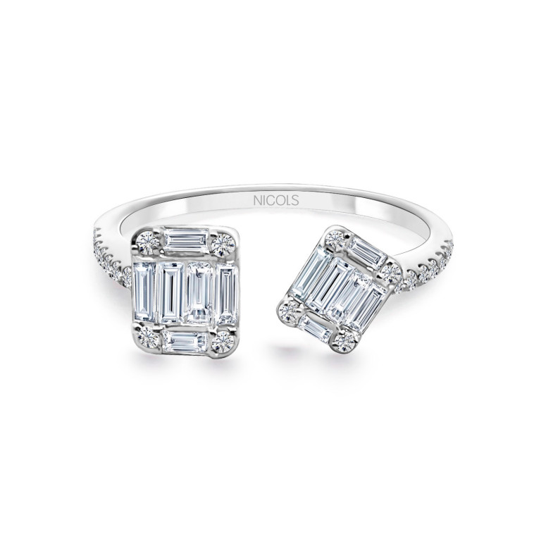 Anello Electra con diamanti 0,65 You and Me Oro bianco 32810038211