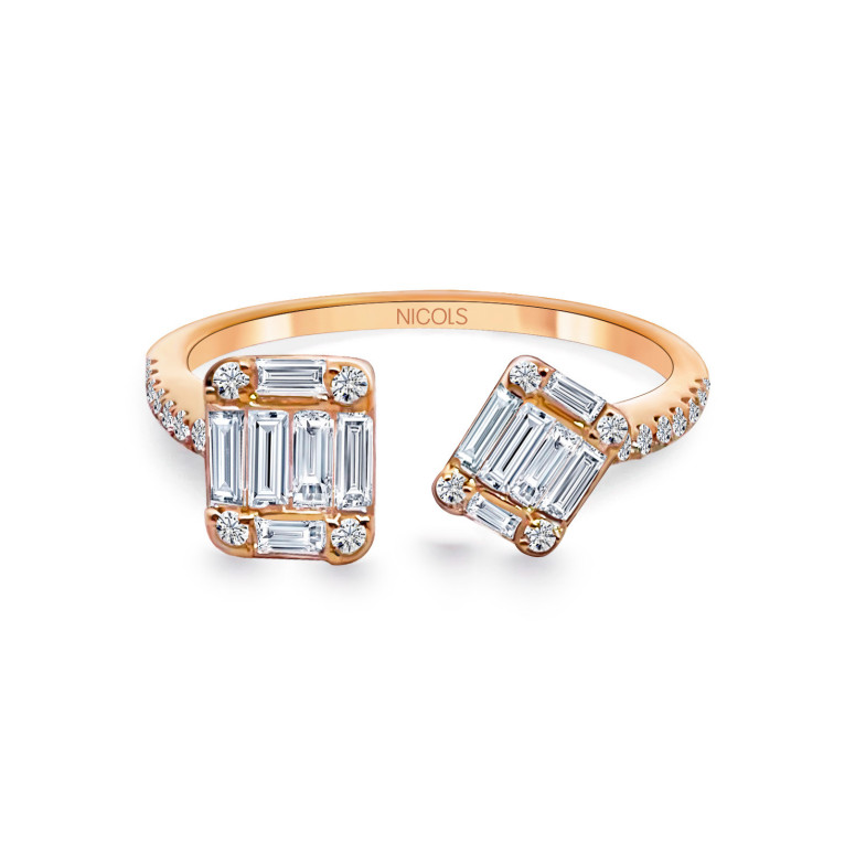 Diamond Ring ELECTRA 0.65 You and Me Rose Gold 32810038219