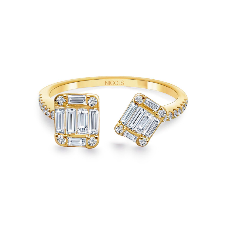 Diamond Ring ELECTRA 0.65 You and Me Yellow Gold 32810038215