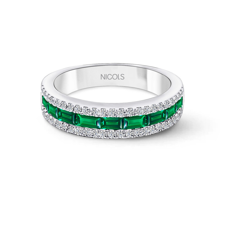 Anillo Esmeralda Alianza Baguette Amelia 14710372013