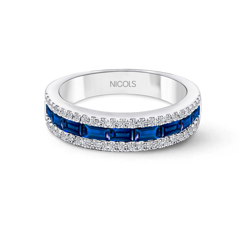 Sapphires Ring Baguette Alliance Amelia 14710372213
