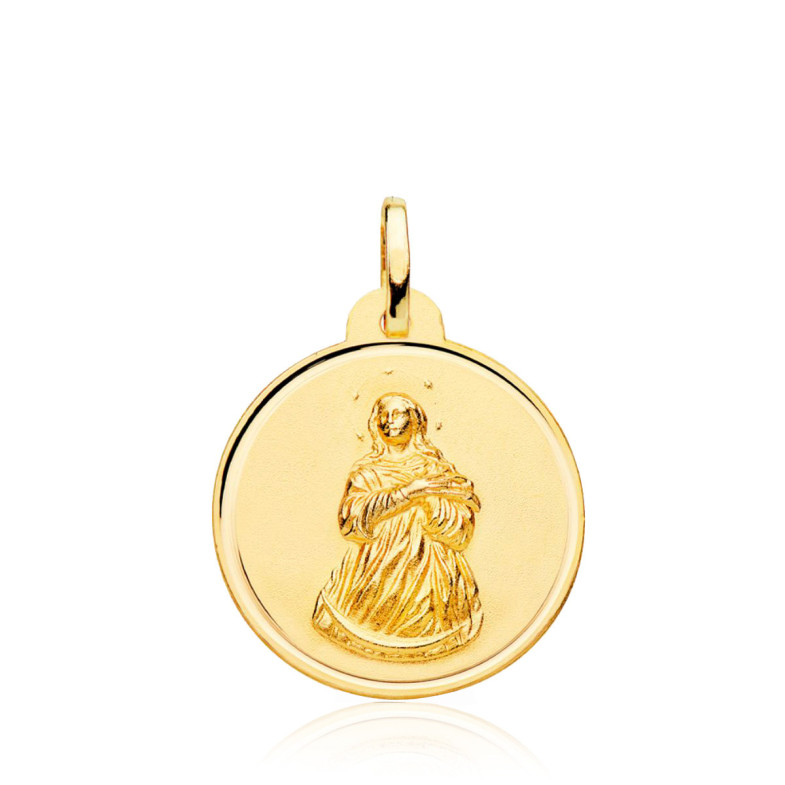 Médaille 22Mm Immaculée Conception Bisel Liso 18Kt 36210252252