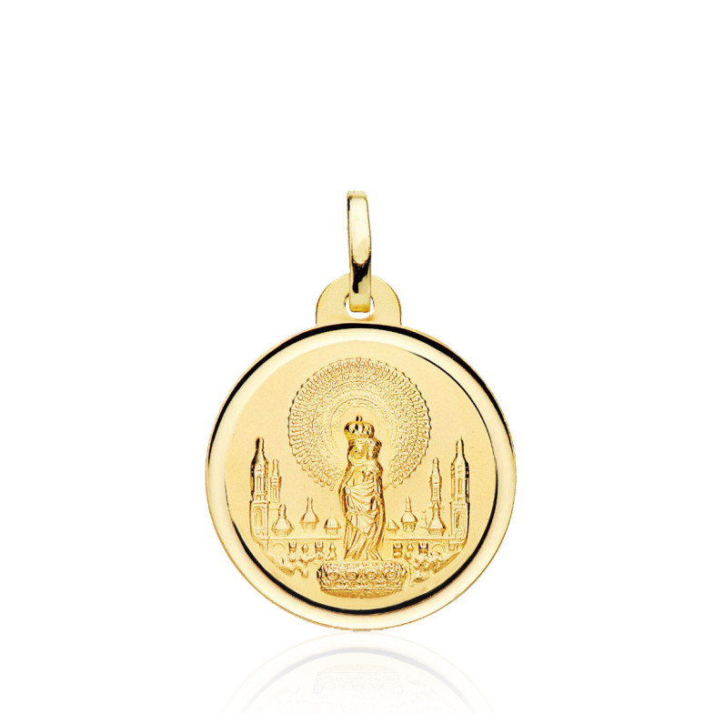 Virgen Del Pilar Medal Shinny Bezel 20mm 18Kt 36210282052