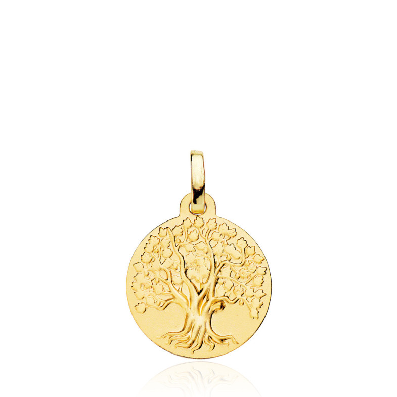 Medaille hängenden Baum 16Mm Gold 18Kt Mate 36215011652