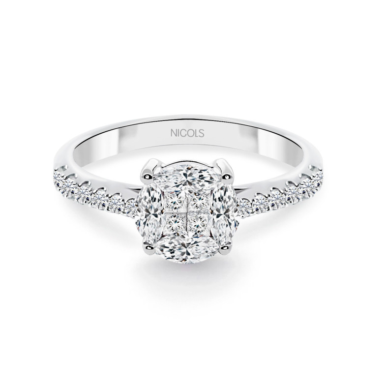 DIAMOND CLASSIC Rosettendiamantring 32810023511