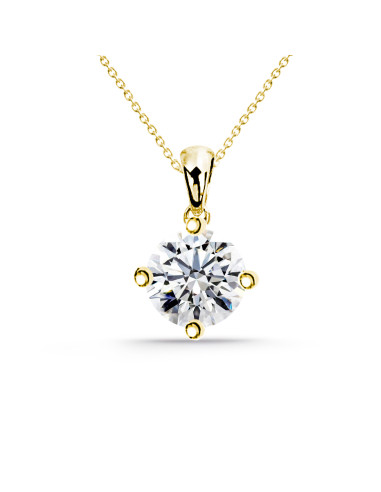 Collier en diamant Jackie Twisted 0.10-0.50ct Or jaune solitaire 99925231045