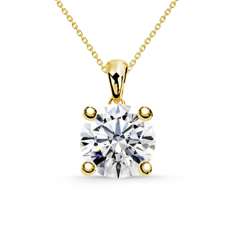 Diamant Halskette JACKIE 0.55-1.00ct Einsames Gelbgold 99925222045