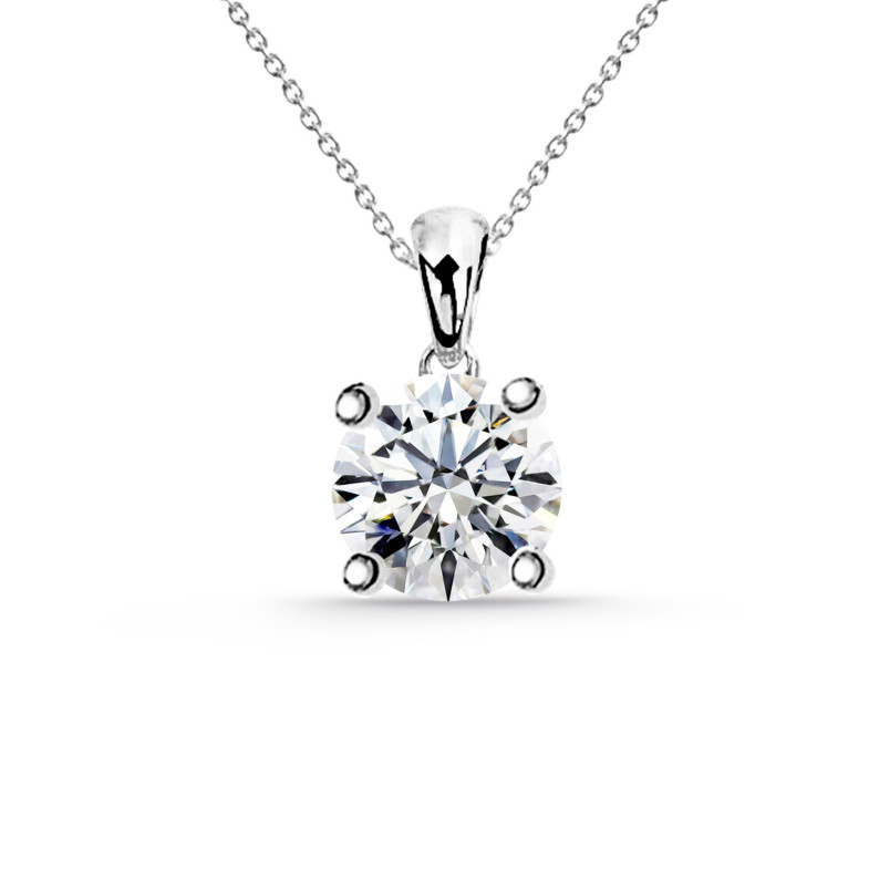 Colar de diamante JACKIE 0.10-0.50ct Ouro Solitário Branco 9995221041