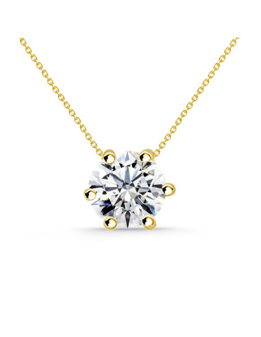 Collier de diamant ALEXIA 0.55-1.00ct Or jaune solitaire 99928312045