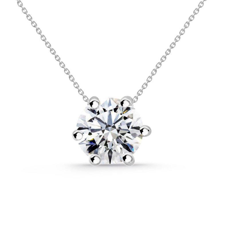 Diamant Halskette ALEXIA 0.55-1.00ct Solitäres Weißgold 99928312041