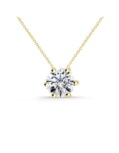 Diamant Collier Alexia 0.10-0.50ct Or jaune solitaire 99928311045
