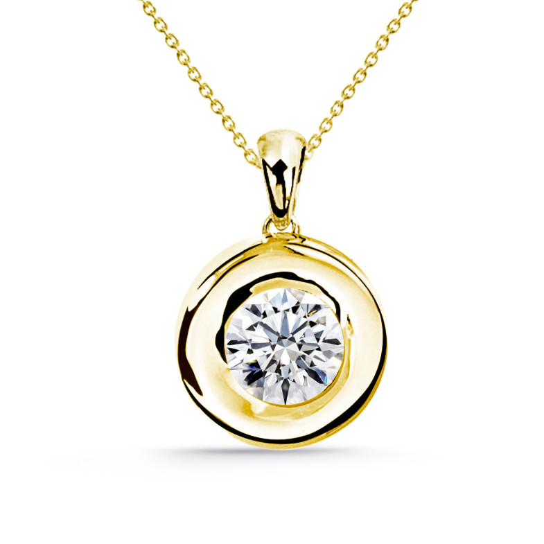 LINDA 0.10-0.50ct Diamond Solitaire Necklace Yellow Gold 99922901045