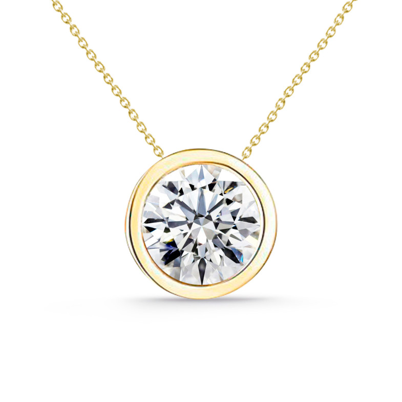 Sharon Diamond 0.55-1.00ct Solitaire Necklace Yellow Gold 99928092045